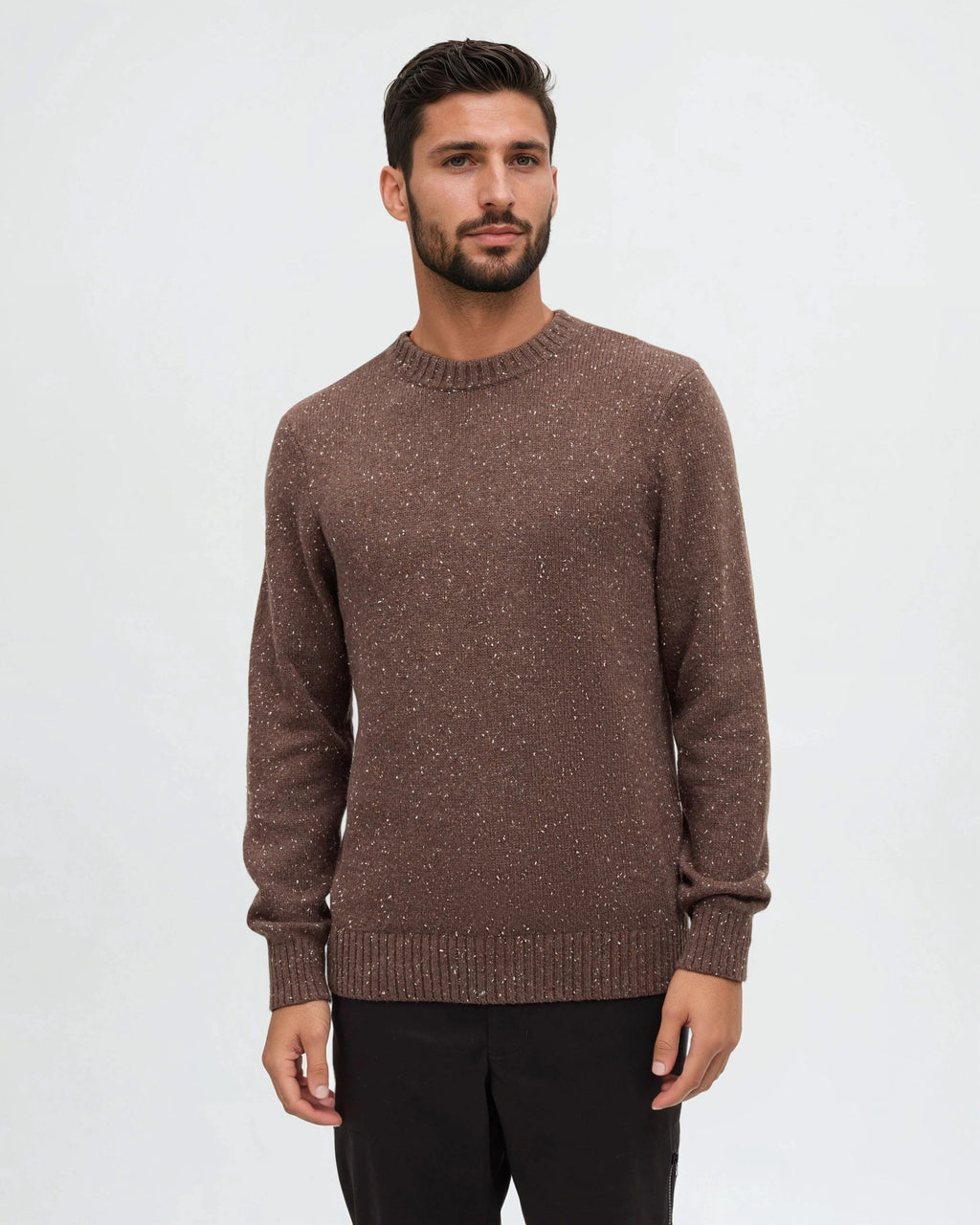 Tentree Rambler Fleck Sweater Cedar Bark - front