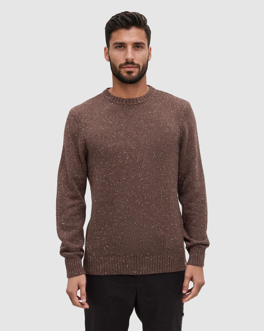 Tentree Rambler Fleck Sweater Cedar Bark - front alternate