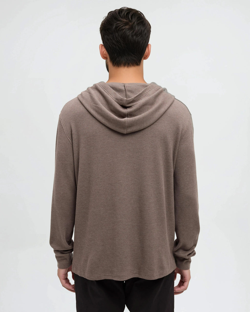 Tentree Thom Hooded Longsleeve Ashwood Heather - back