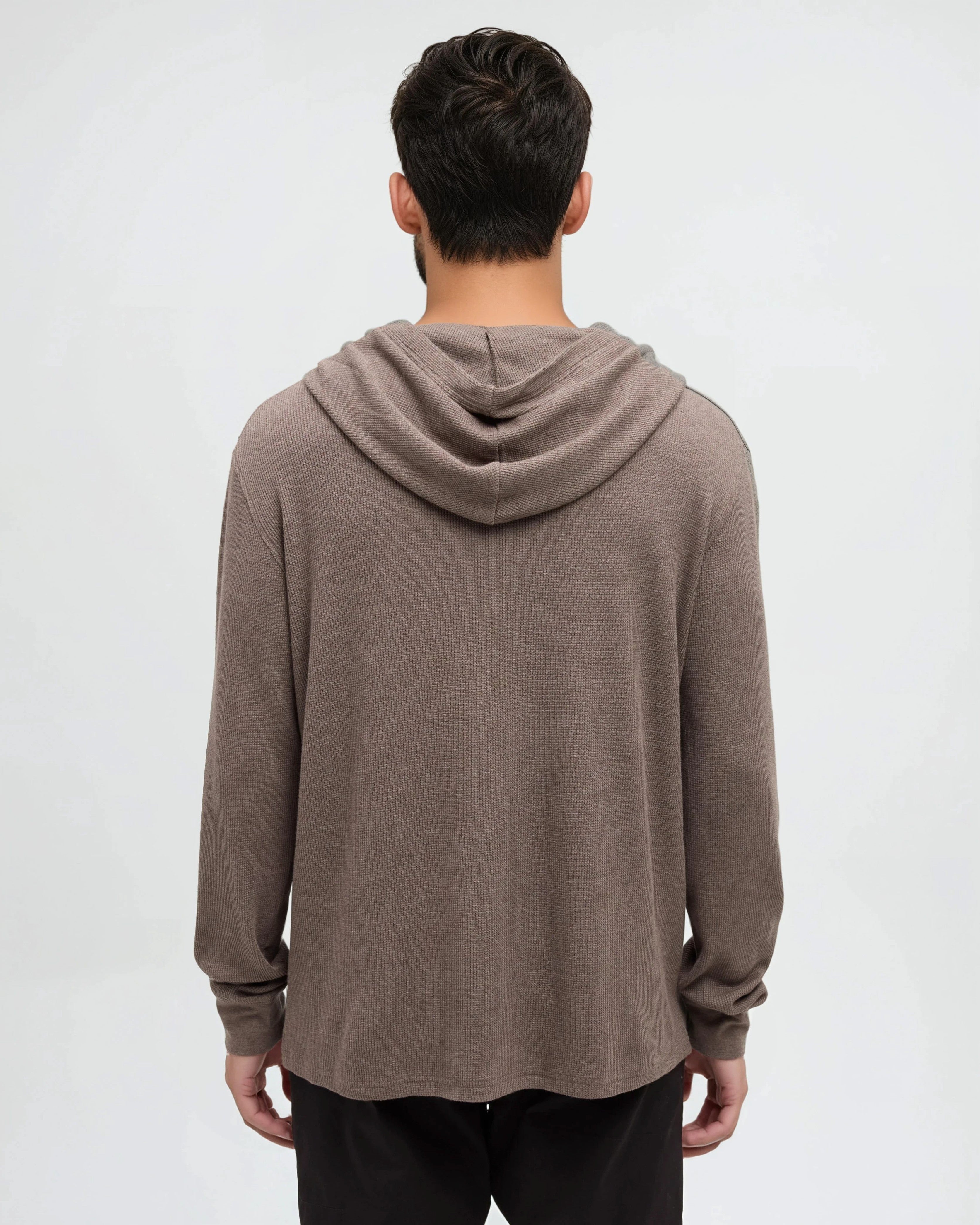 Tentree Thom Hooded Longsleeve Ashwood Heather - back