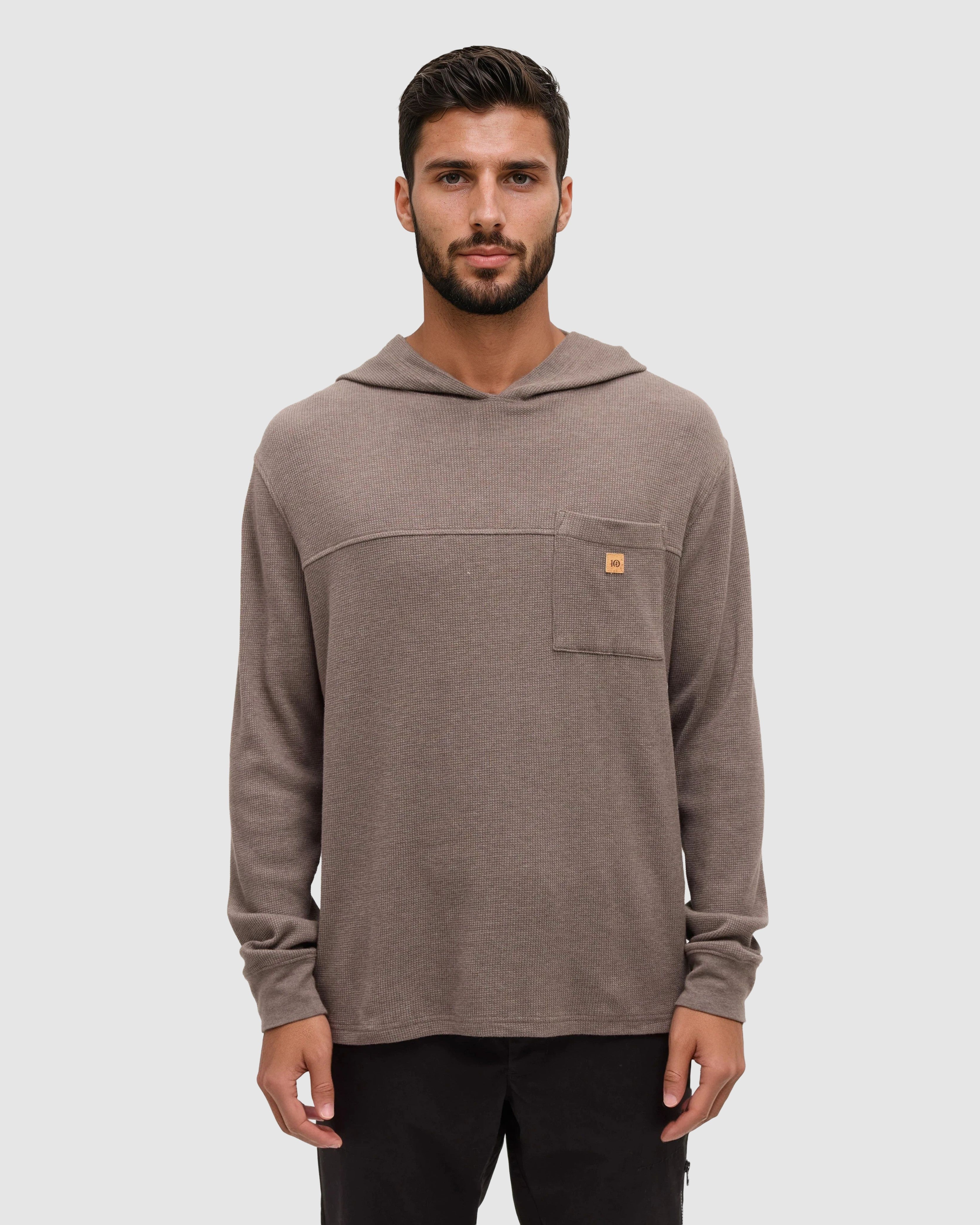 Tentree Thom Hooded Longsleeve Ashwood Heather - alternate
