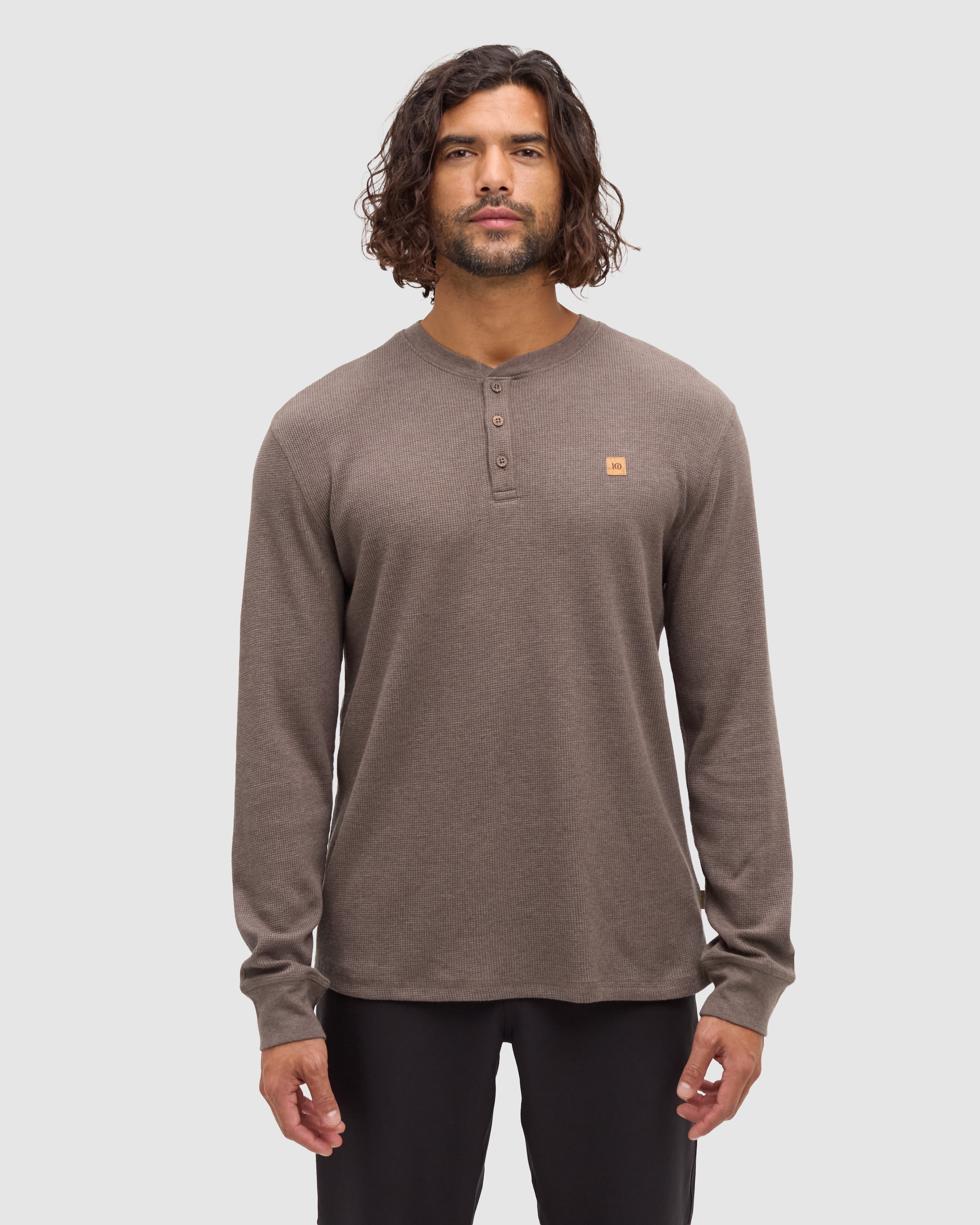 Tentree Freemont Henley - ASHWOOD HEATHER