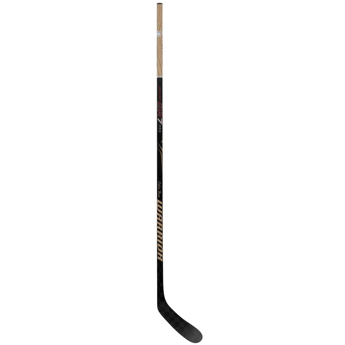 Warrior Intermediate Covert QR7 Pro Hockey Stick - Cabin Fever - Black/Tan, back view