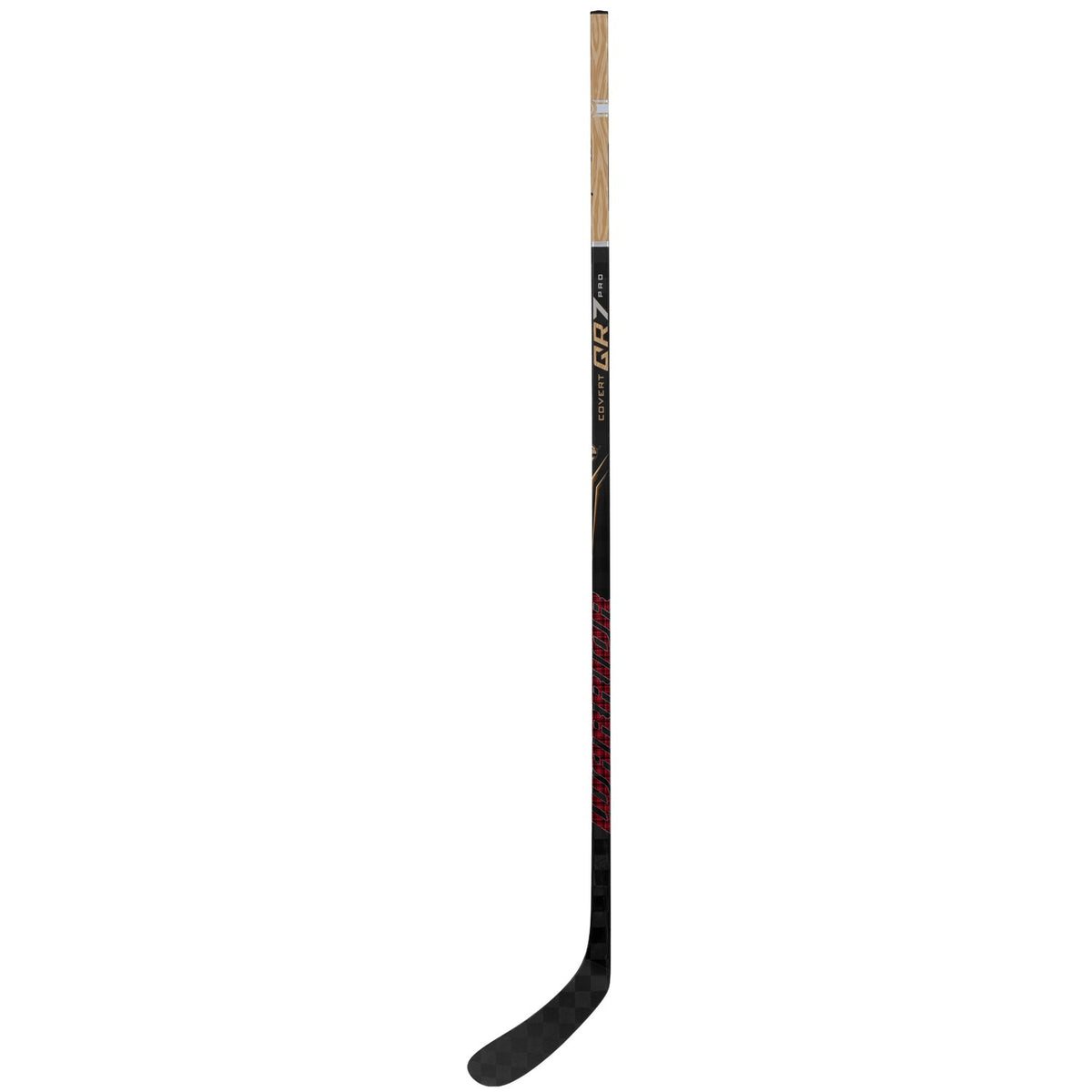 Warrior Intermediate Covert QR7 Pro Hockey Stick - Cabin Fever - Black/Tan, front view
