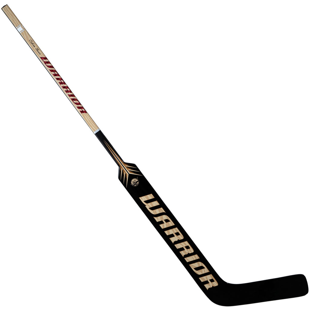 Warrior Senior Cabin Fever Goalie Stick - Tan/Black, reverse angled view