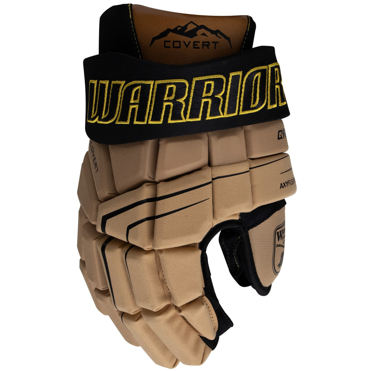 Warrior Senior Covert QR7 Team Hockey Gloves - Cabin Fever - TAN, front view