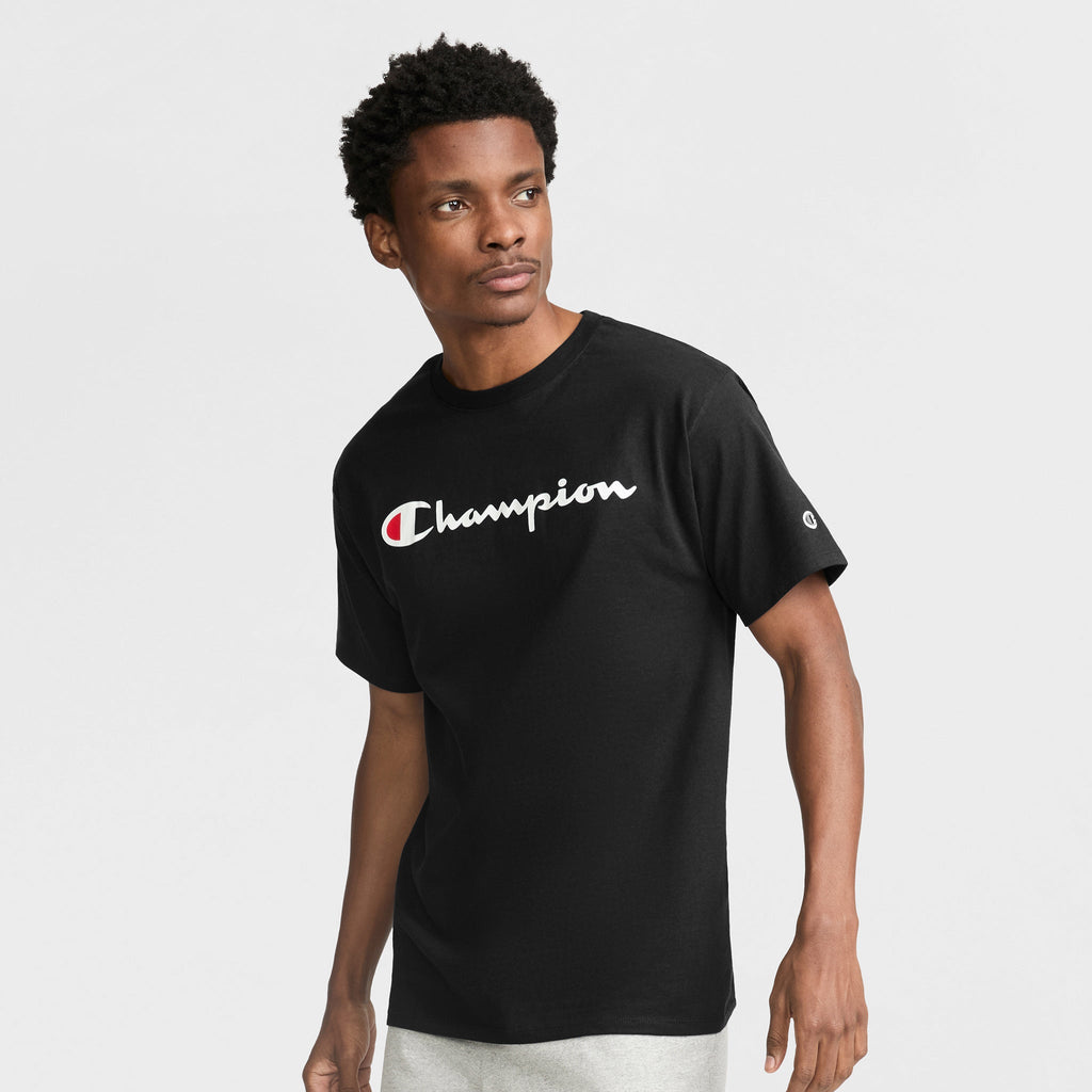 Champion Classic Script Tee Black front