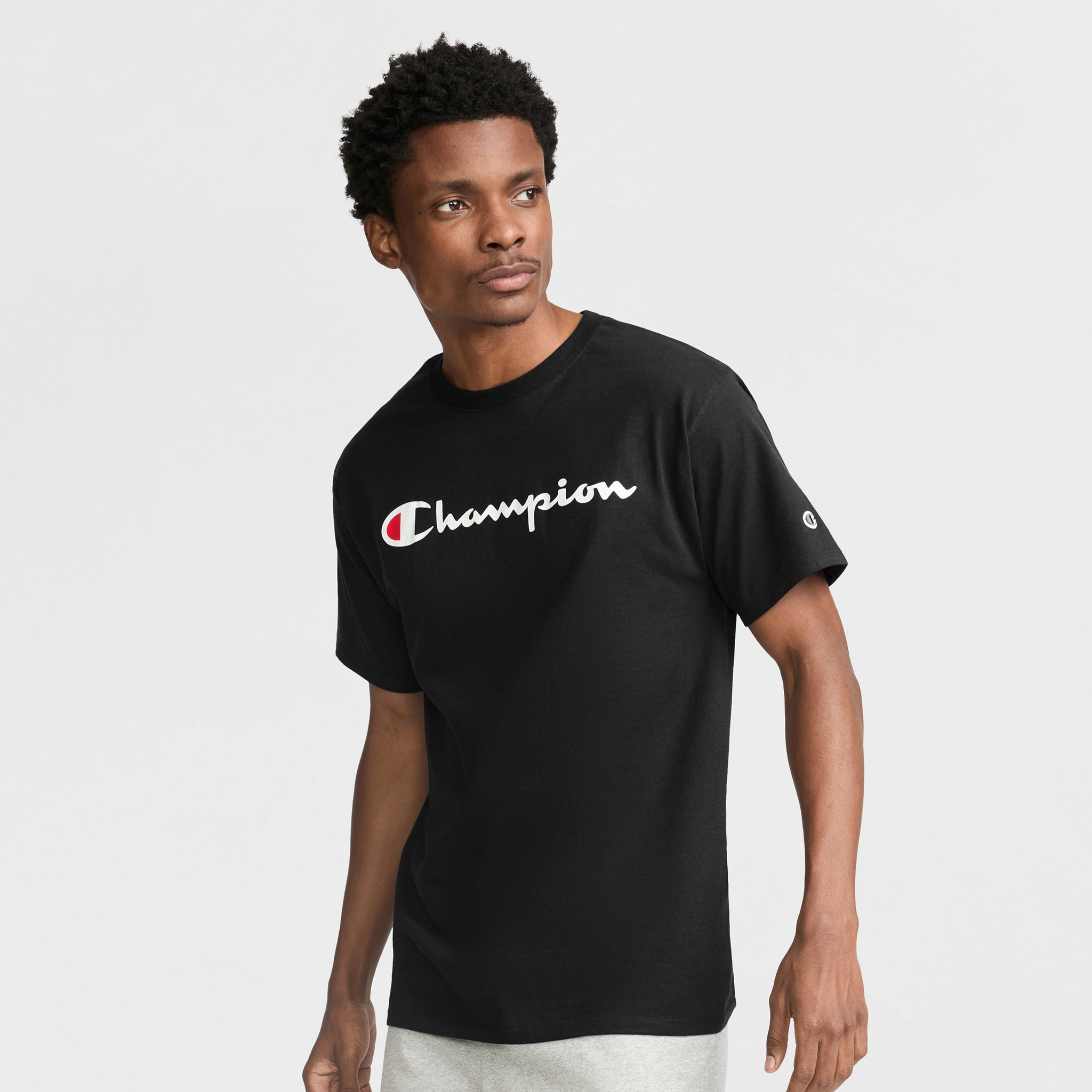 Champion Classic Script Tee Black front