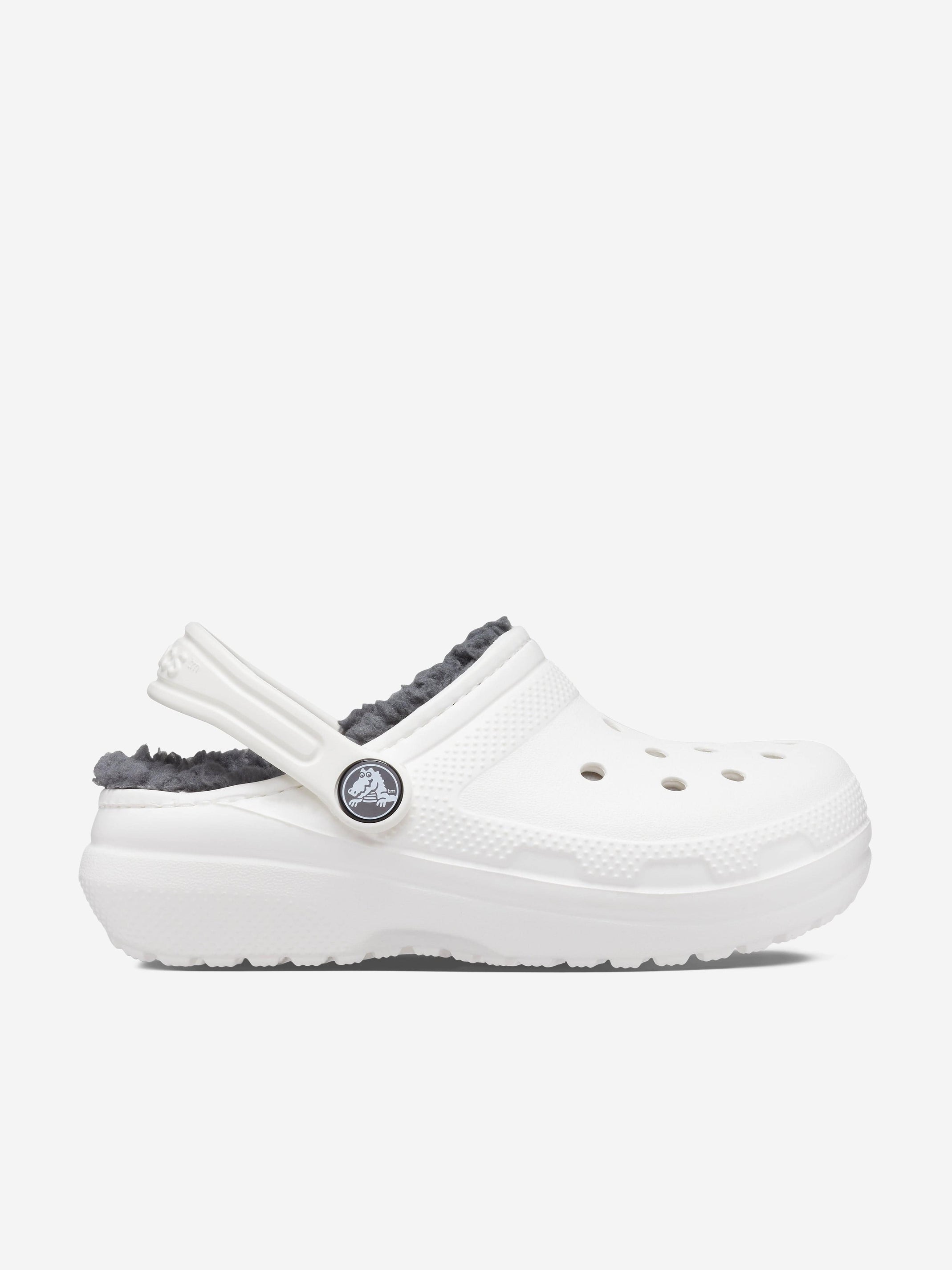 Crocs Kids' Classic Lined Clog - White