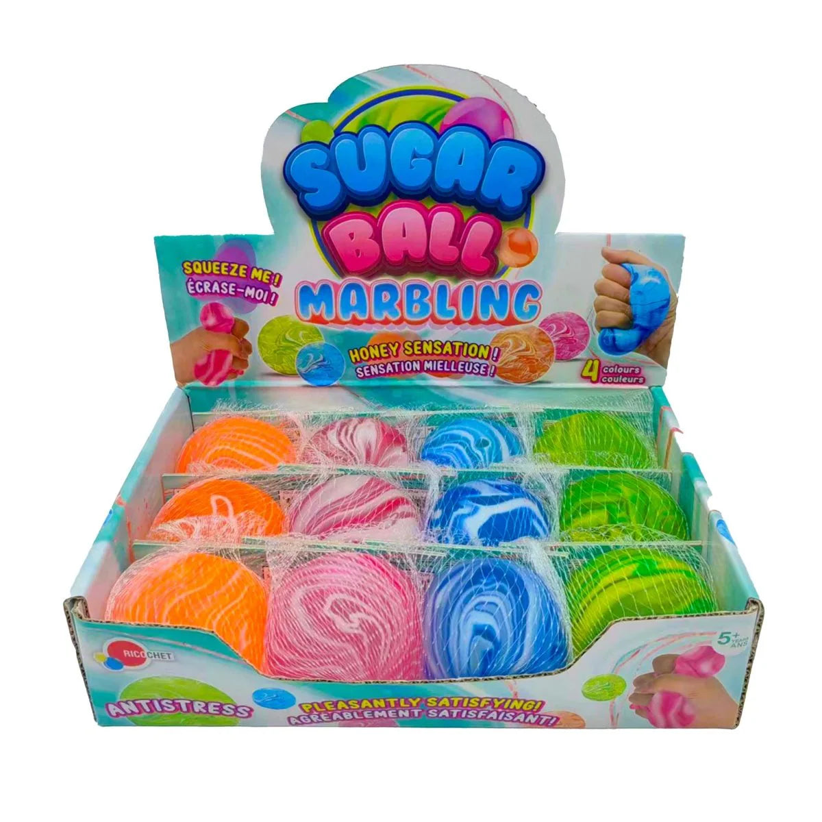 Group Ricochet Sugar Squeeze Ball Marbling, Assortment - 1 Count