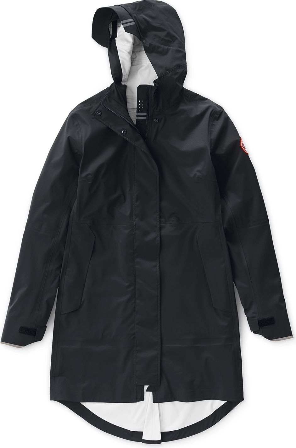 Canada Goose Women's Salida Rain Jacket Black - flat lay front