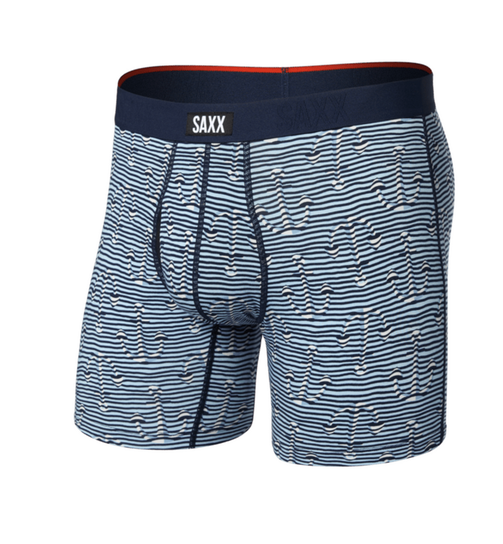 Saxx Vibe Xtra Soft Comfort Boxer Brief Anchor Stripe Blue