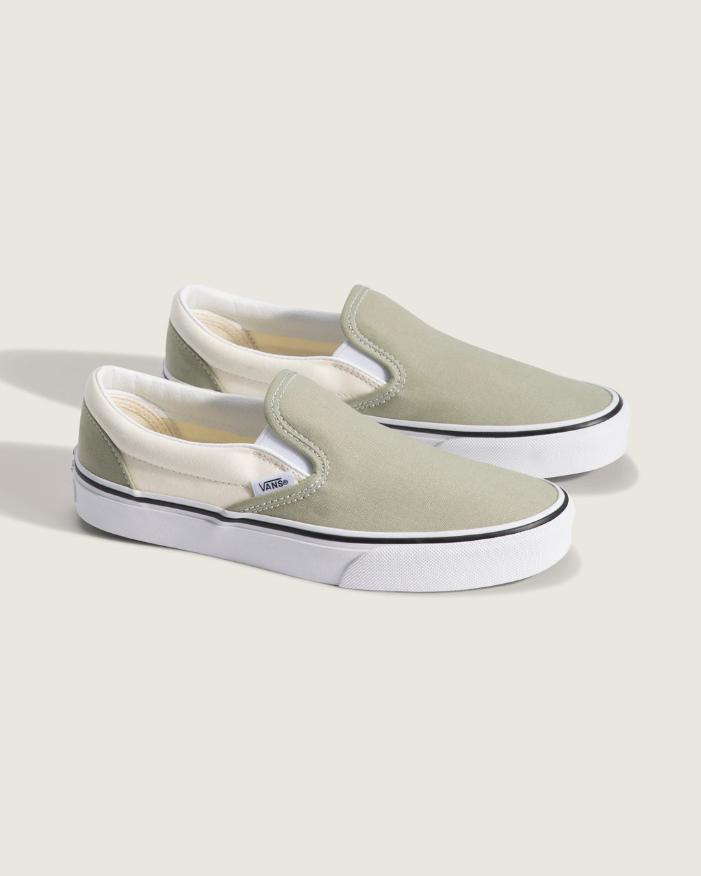 Vans Classic Slip-On Shoes - Sage Green side view