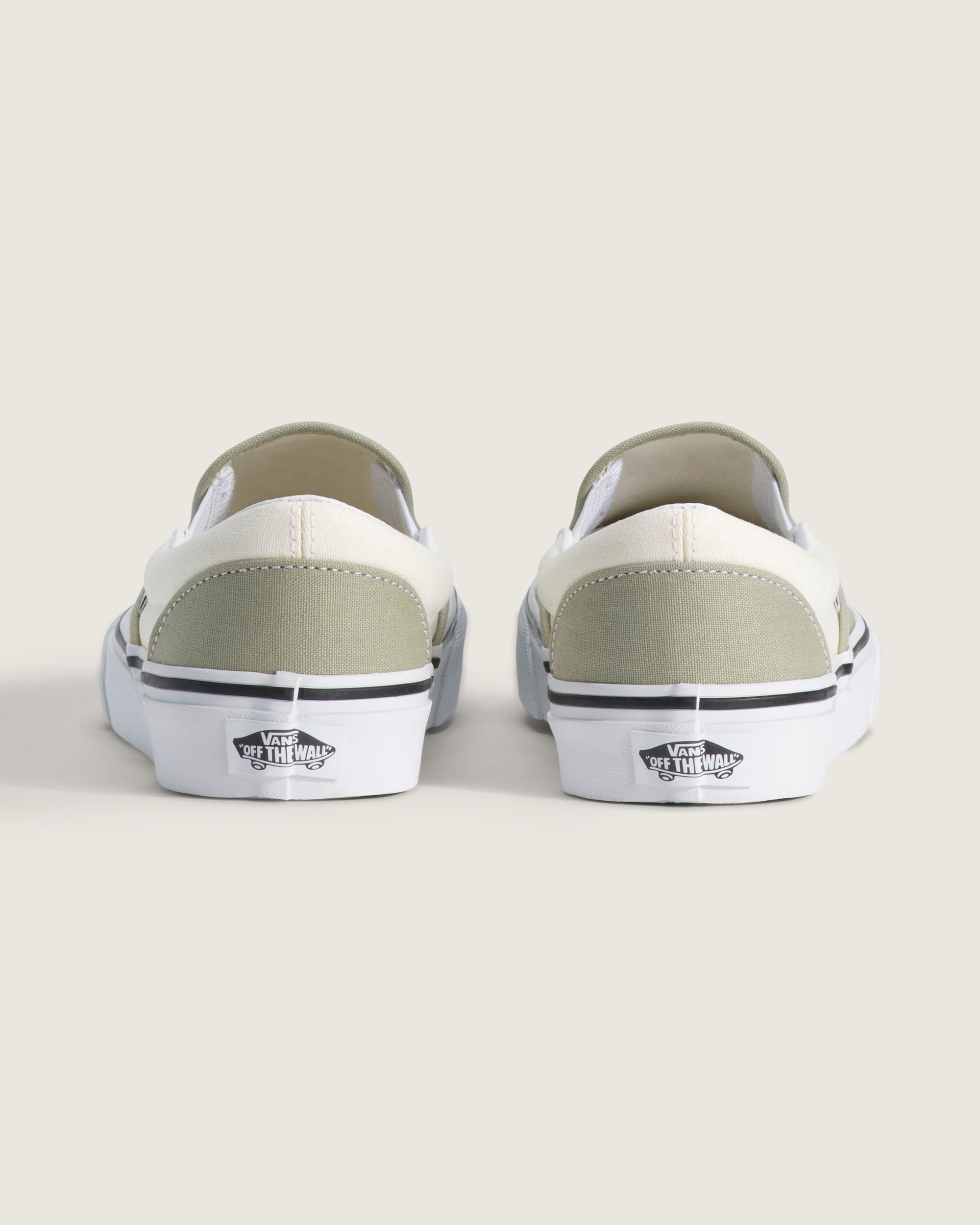 Vans Classic Slip-On Shoes - Sage Green sole view