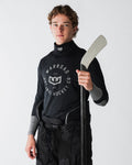 Warroad Core TILO Neck & Wrist Top in black, front view on model
