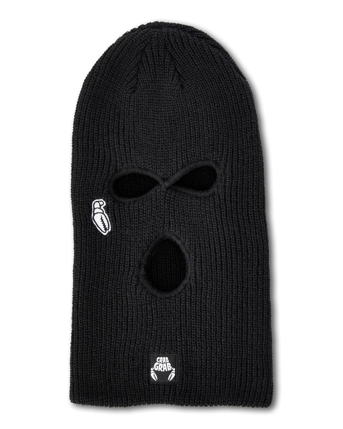 Crab Grab Goon Mask - BLACK, flat view