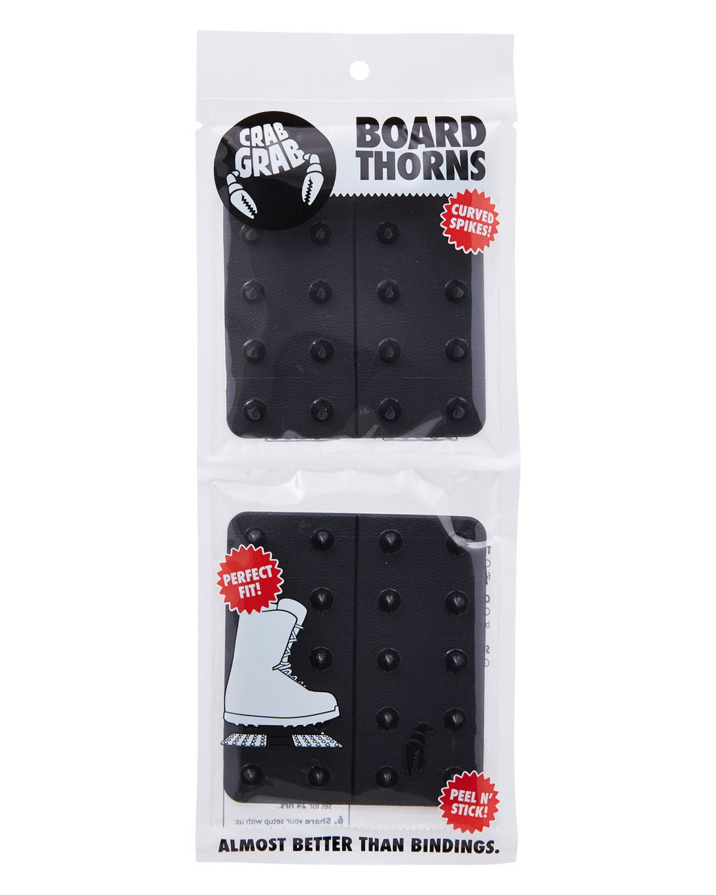 Crab Grab Board Thorns Traction Pad - BLACK, packaging front