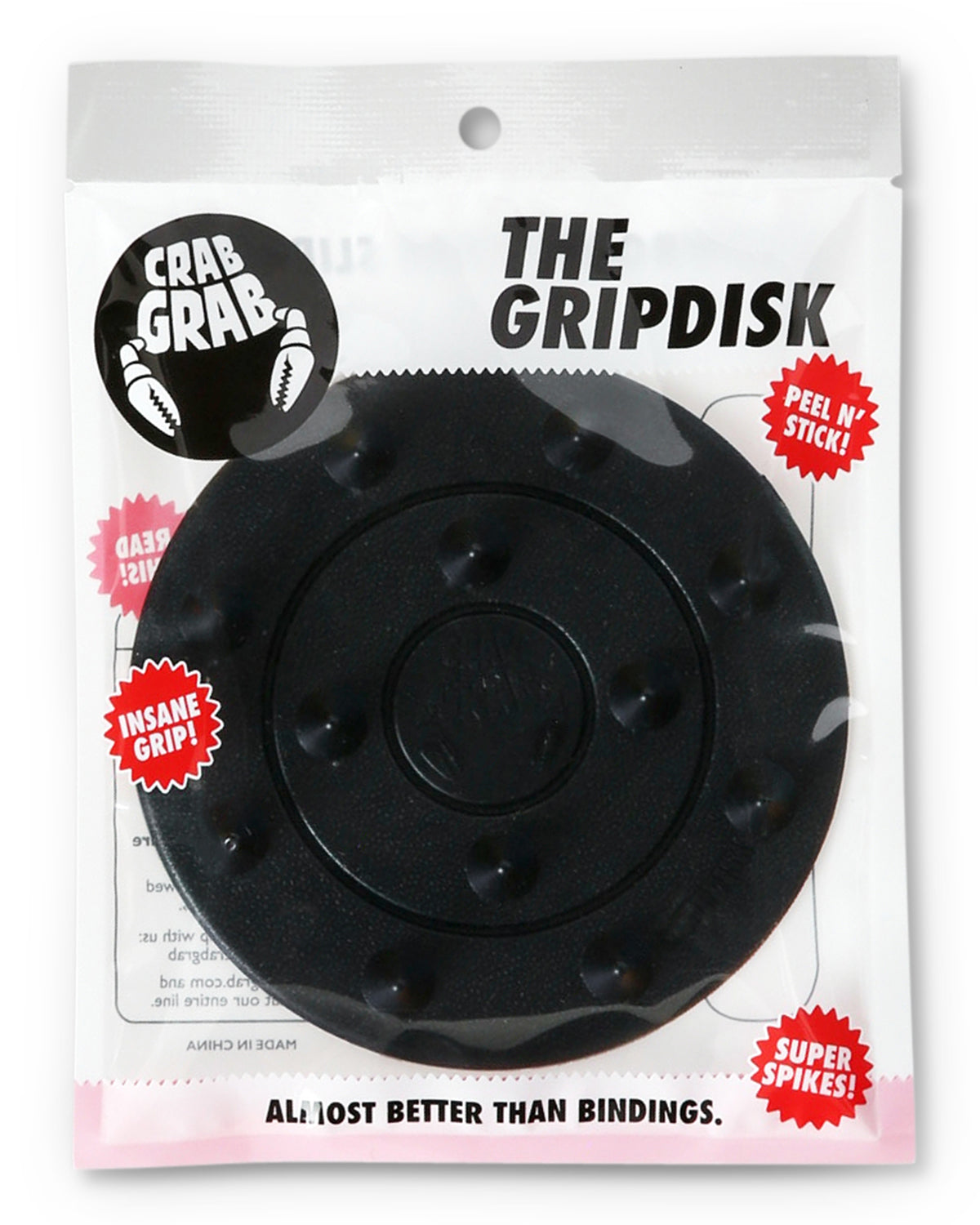 Crab Grab Grip Disk Traction Pad - BLACK, packaging front