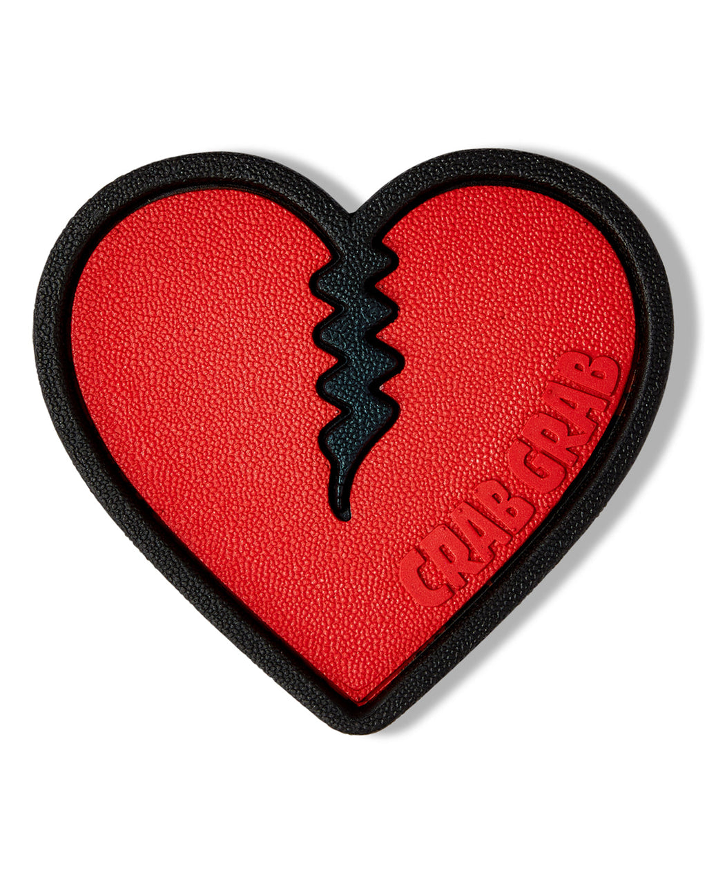 Crab Grab Mega Heart Traction Pad - BLACK/RED, flat view