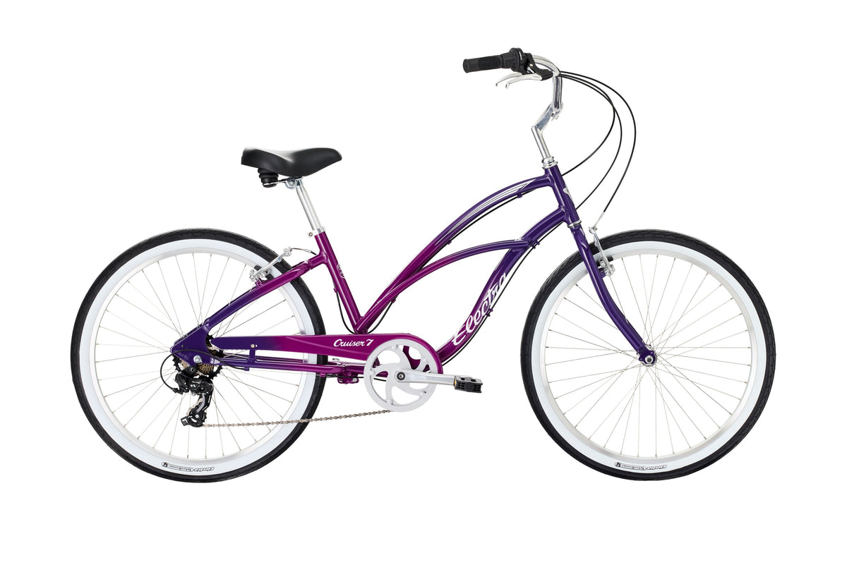 Electra Cruiser 7D Step-Thru Cruiser Bike - Berry Fade, front