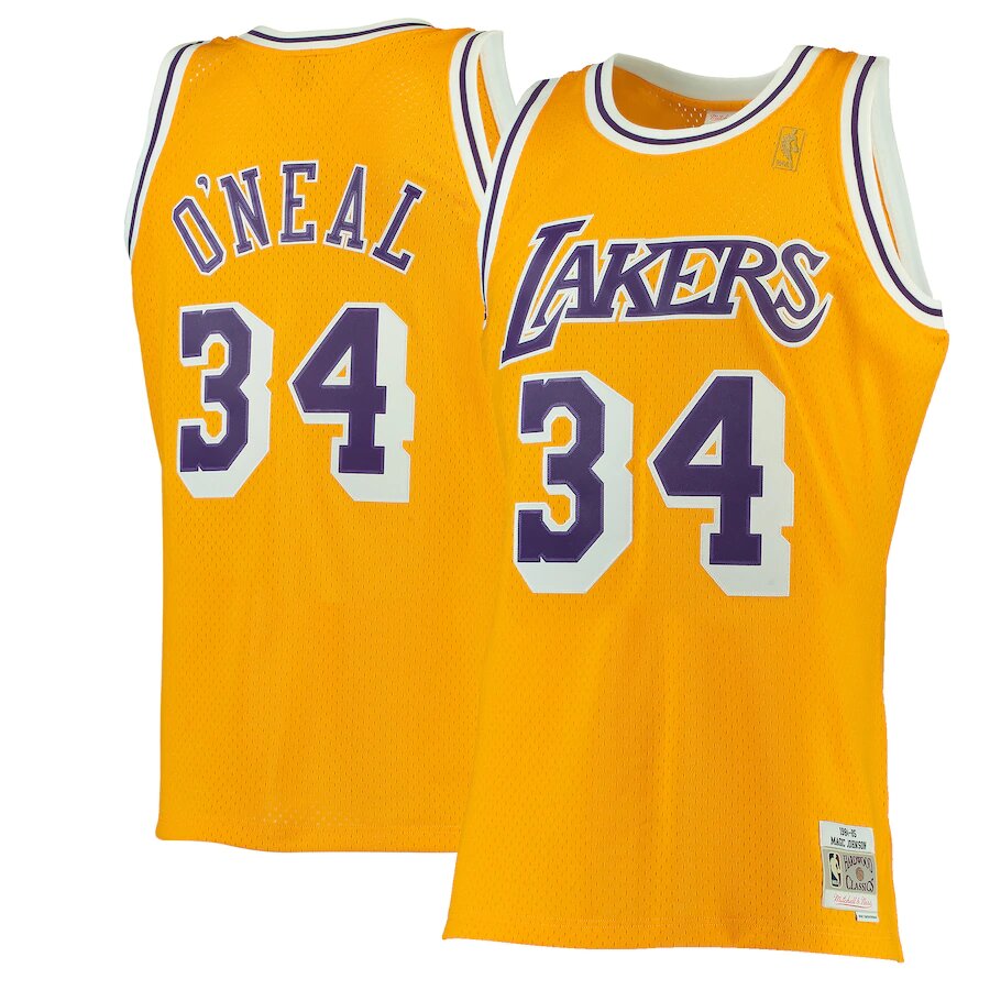 Mitchell & Ness Los Angeles Lakers Shaquille O'Neal Hardwood Classics Swingman Jersey