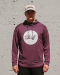 plyr Men's TRD MRK Hoodie Maroon - front