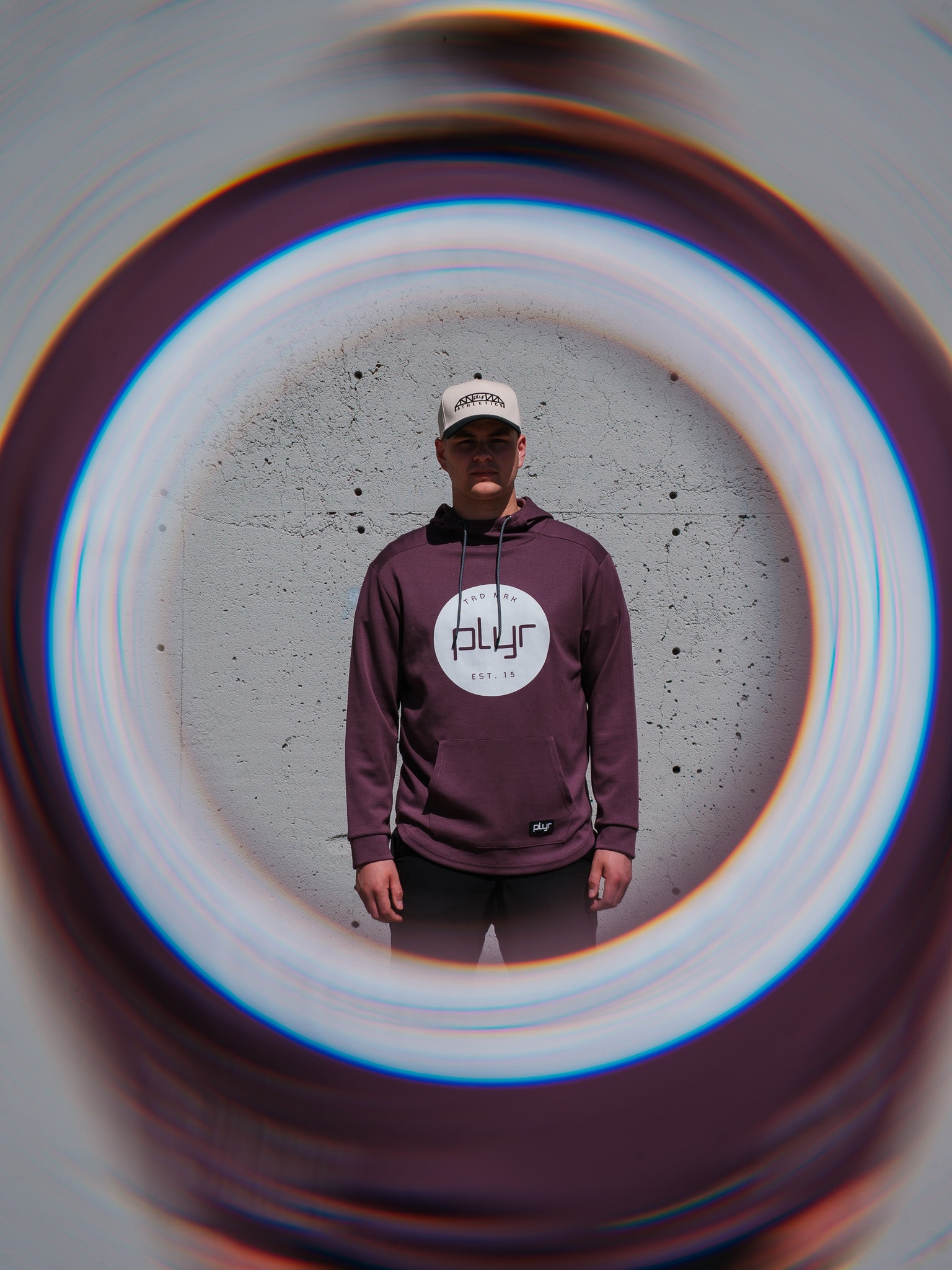 plyr Men's TRD MRK Hoodie Maroon - detail