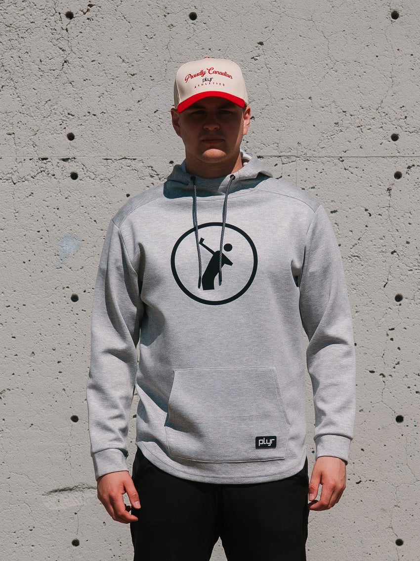 plyr Mens Original Hoodie Grey - front