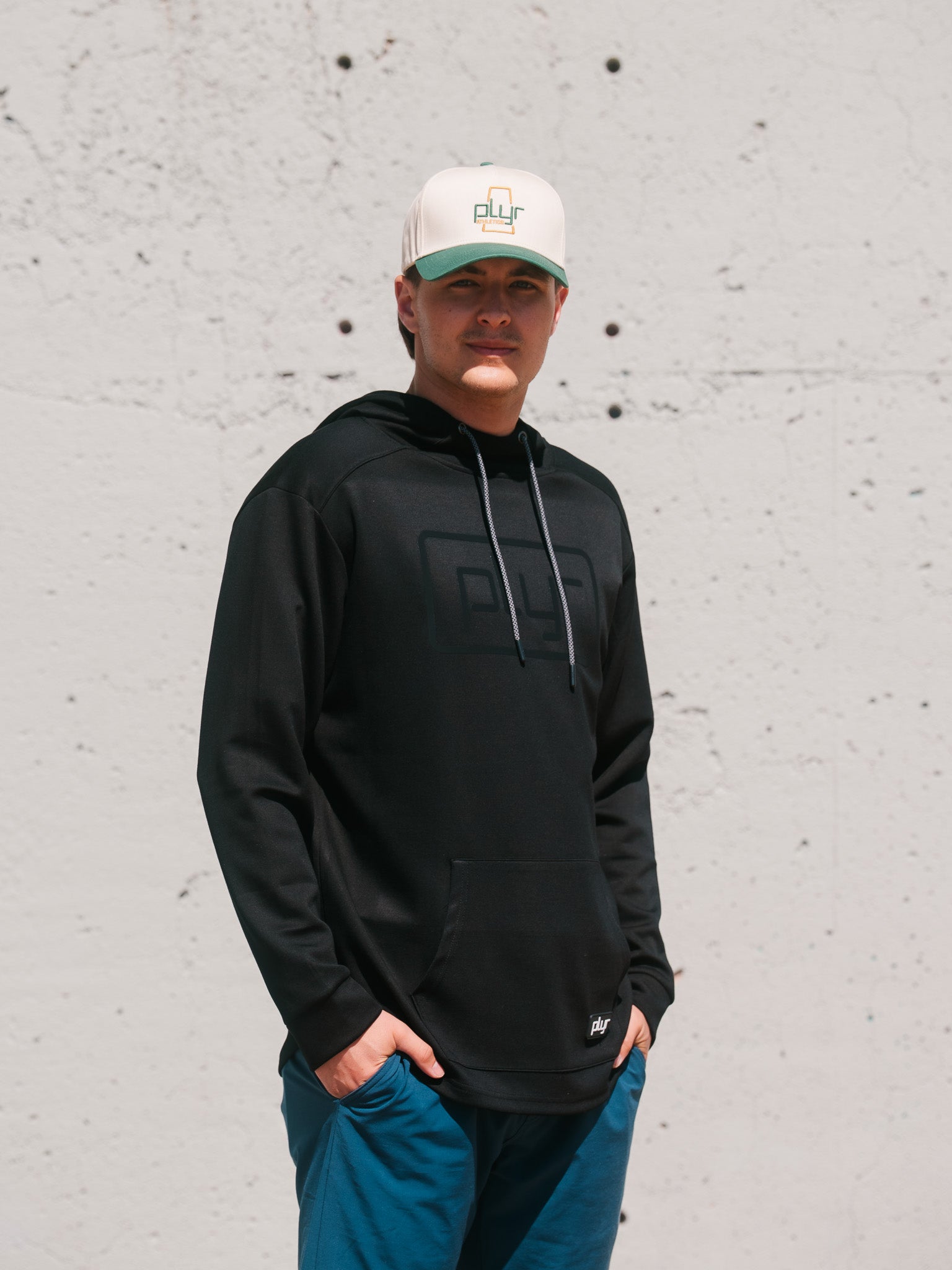 plyr Men's Stealth Hoodie Black - side
