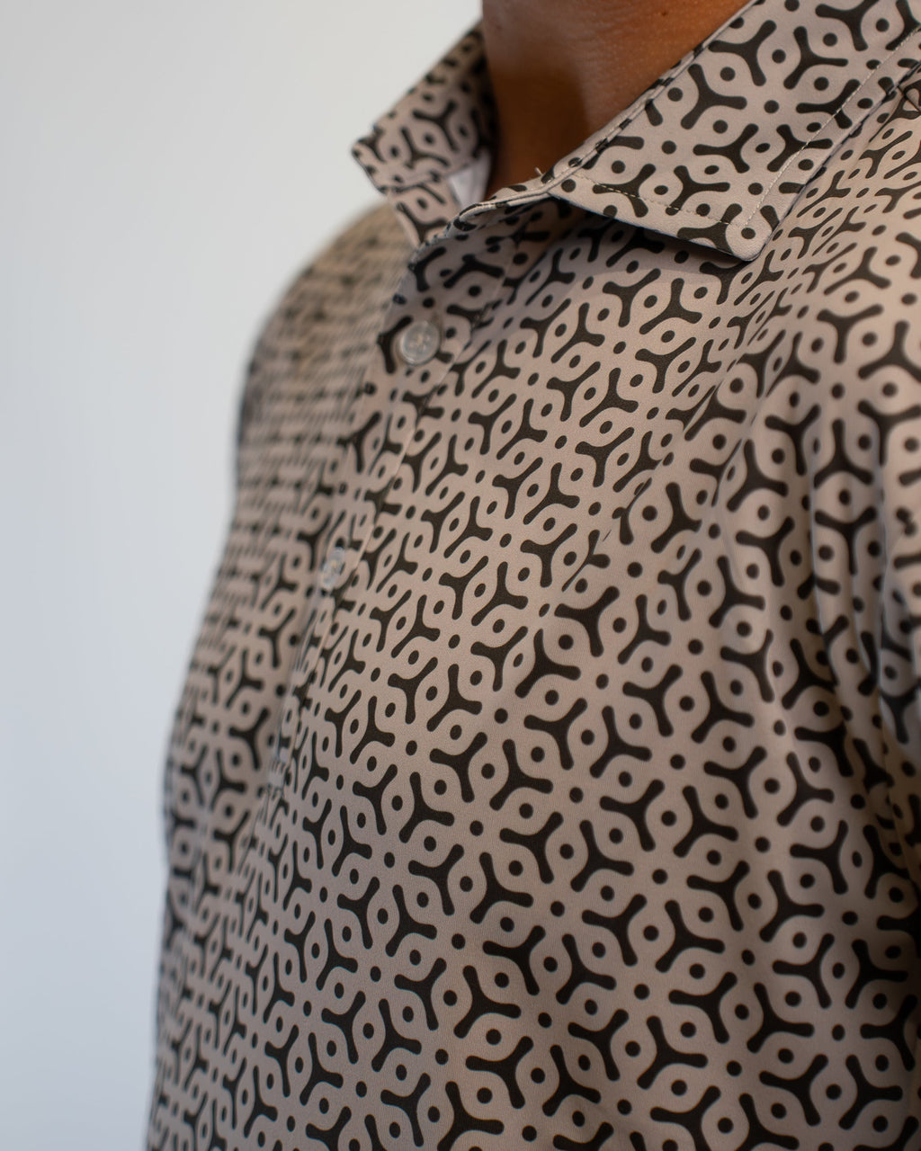 plyr Men's Axis Polo Grey/Black - detail