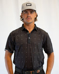 plyr Men's Teeclipse Polo Black/White - front