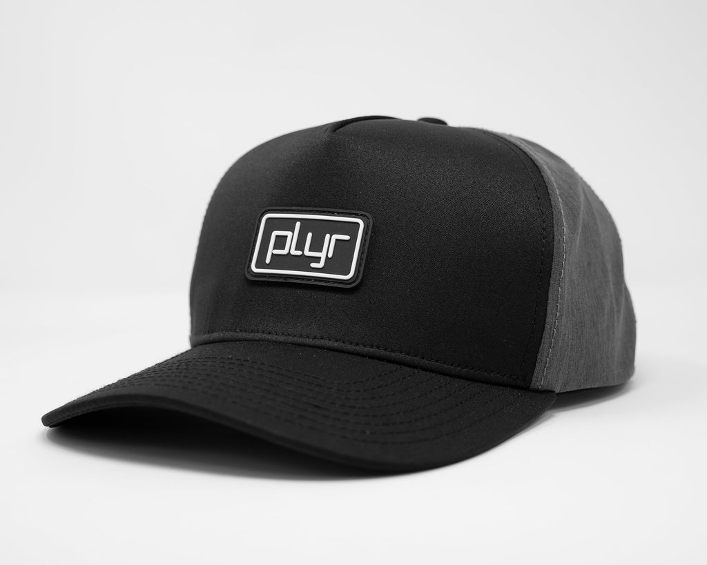 plyr Subtle Snapback Hat Black/Charcoal - three quarter