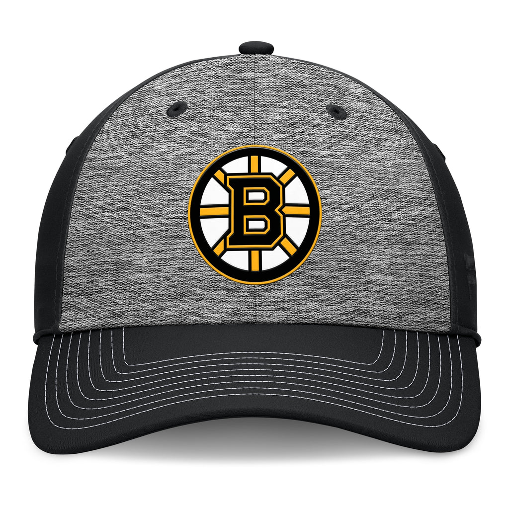 Boston Bruins Fanatics Fundamental Top Shelf 2-Tone Flex Hat Gray/Black - front