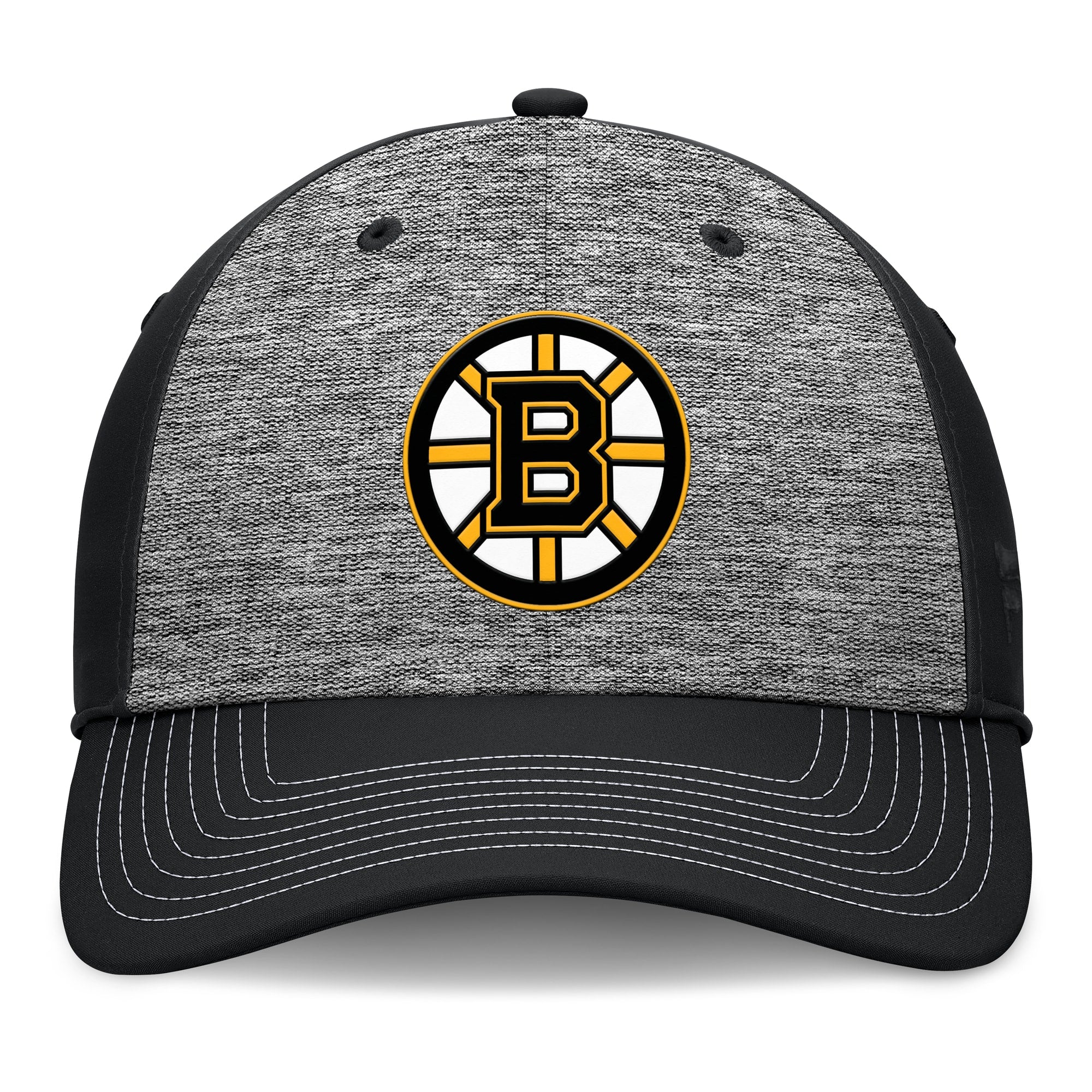 Boston Bruins Fanatics Fundamental Top Shelf 2-Tone Flex Hat Gray/Black - front