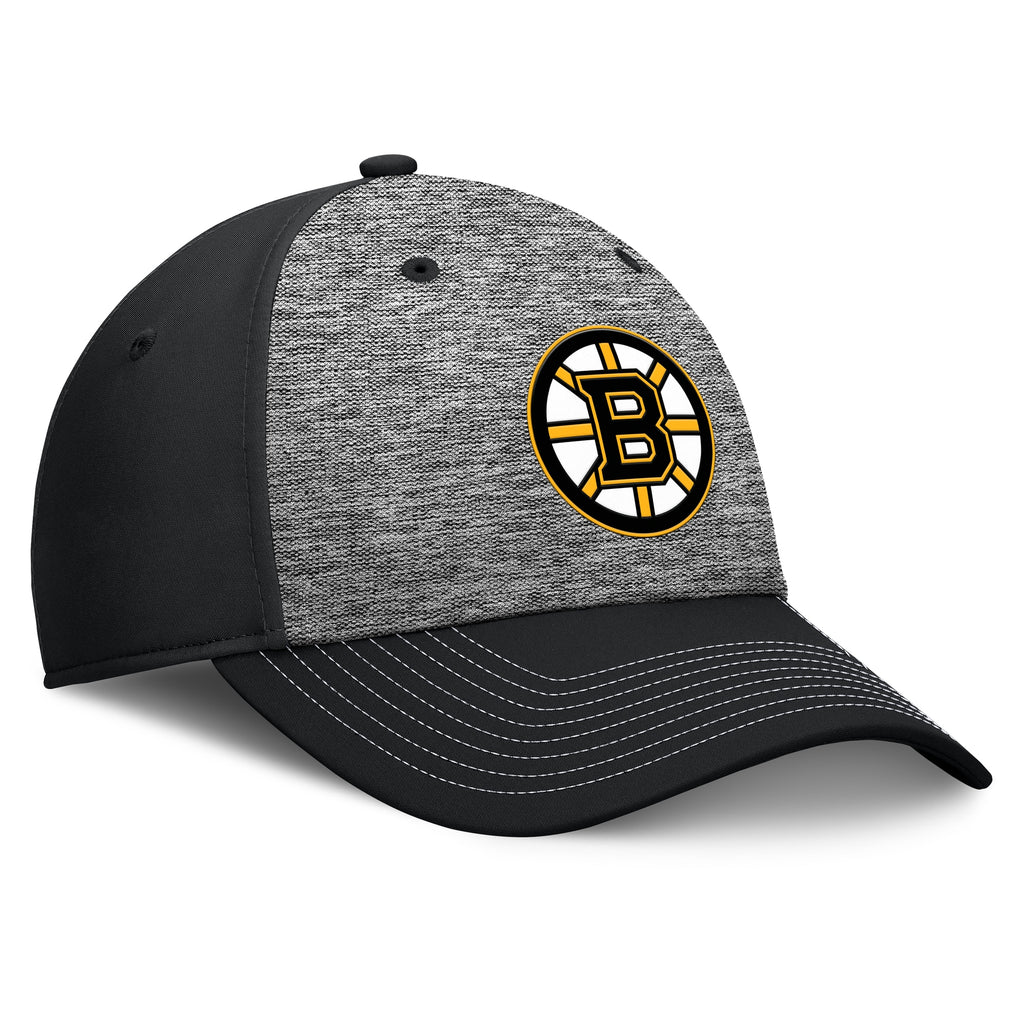 Boston Bruins Fanatics Fundamental Top Shelf 2-Tone Flex Hat Gray/Black - side
