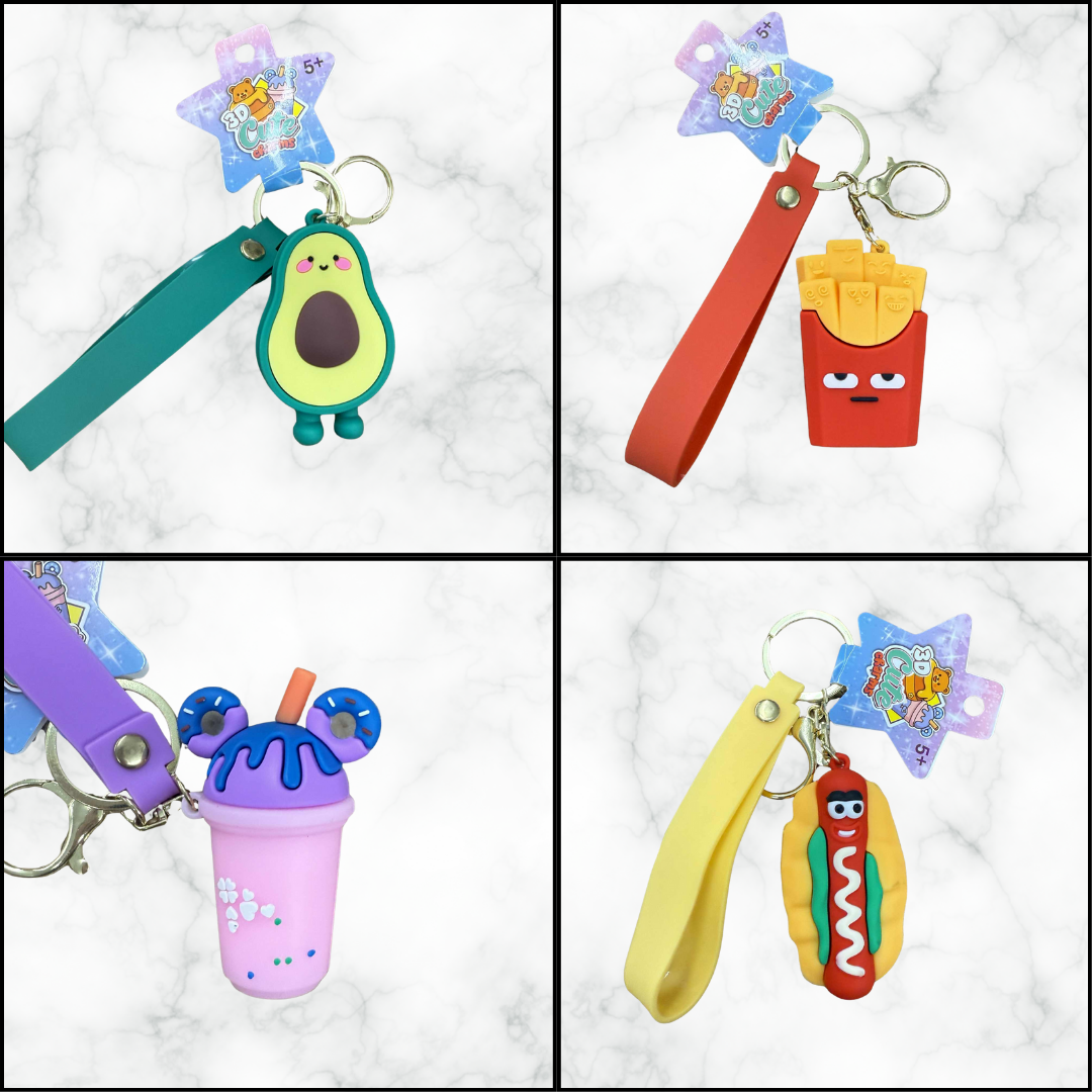 Group Ricochet 3D Charm Foodies Keychain - Assorted