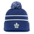 Fanatics Authentic Pro Rink 13 Cuffed Knit Beanie with Pom- Toronto Maple Leafs