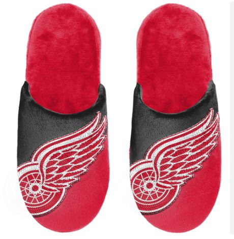 FOCO NHL Big Logo Adult Slippers - Detroit Red Wings