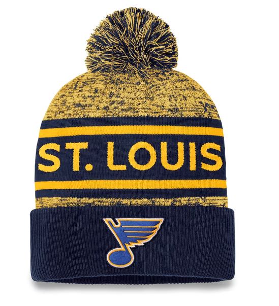 NHL Authentic Pro Heathered Cuffed Pom Toque