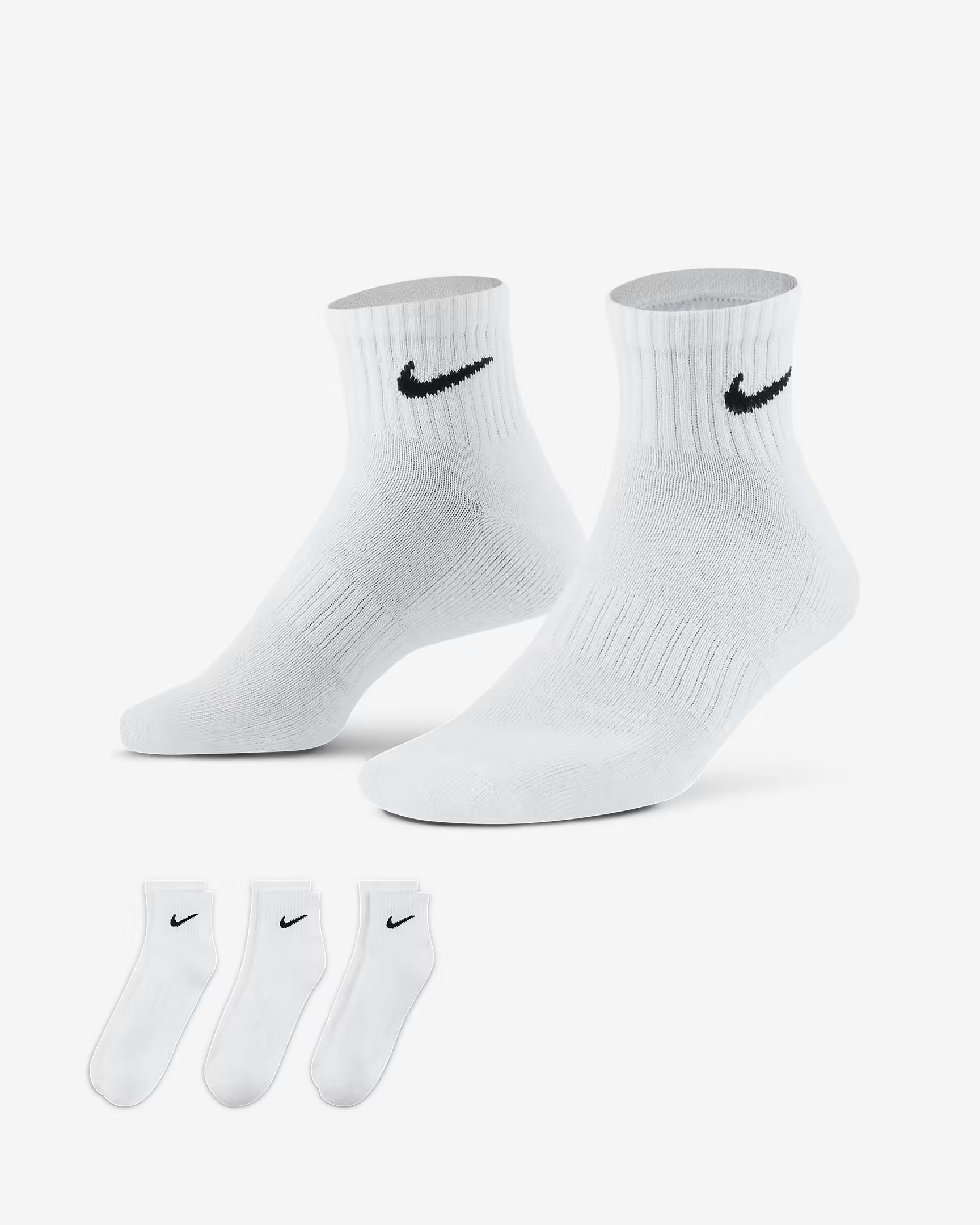 Nike Everyday Cushioned Training Ankle Socks - 3 Pack