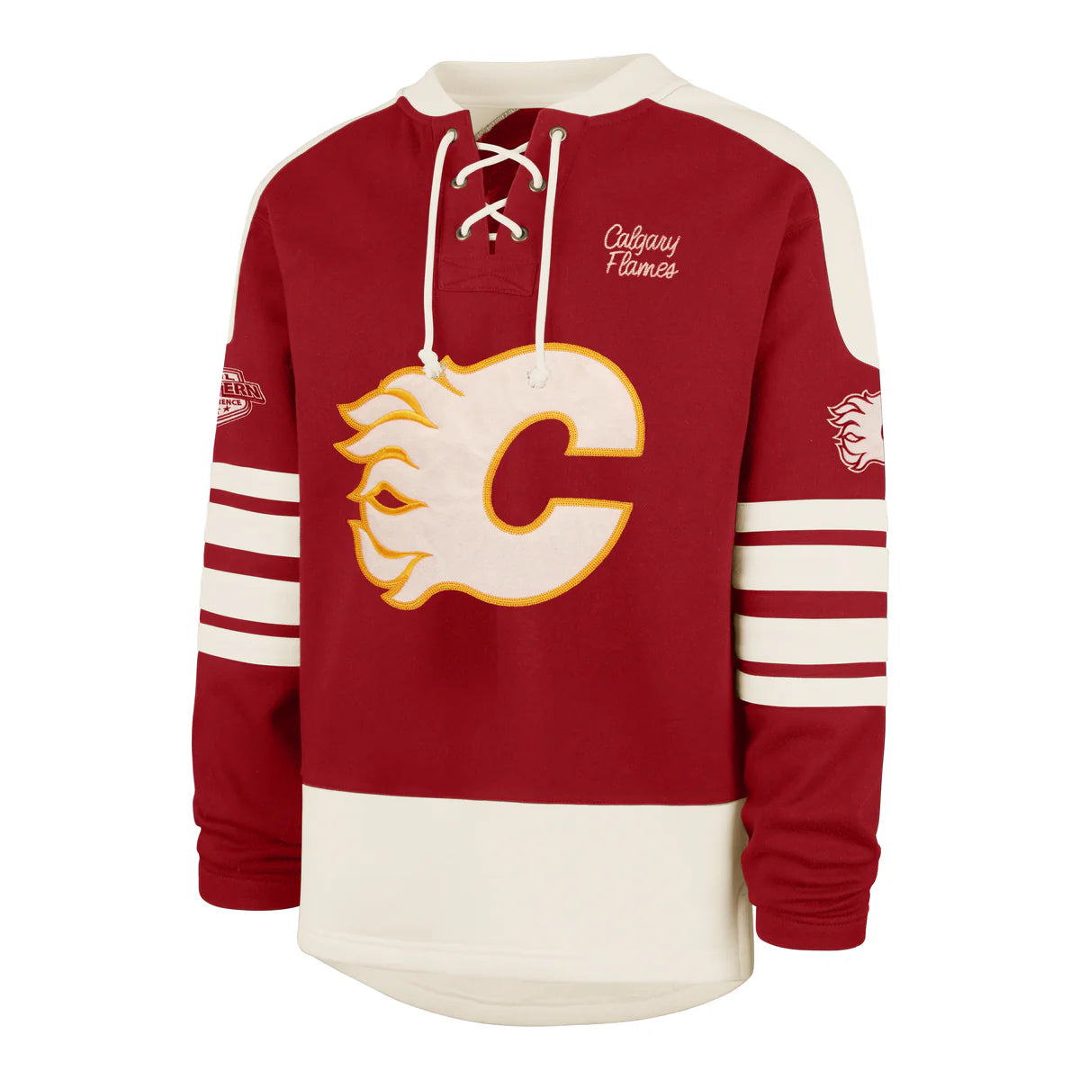 47 Brand Calgary Flames Golden Age Sweep Check Eternal Lacer