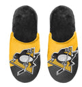 FOCO NHL Big Logo Adult Slippers - Pittsburgh Penguins