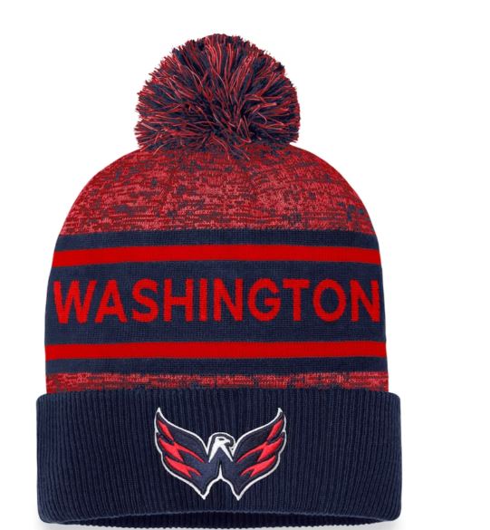 NHL Authentic Pro Heathered Cuffed Pom Toque