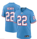 Derrick Henry Tennessee Titans Throwback Game Jersey- Light Blue