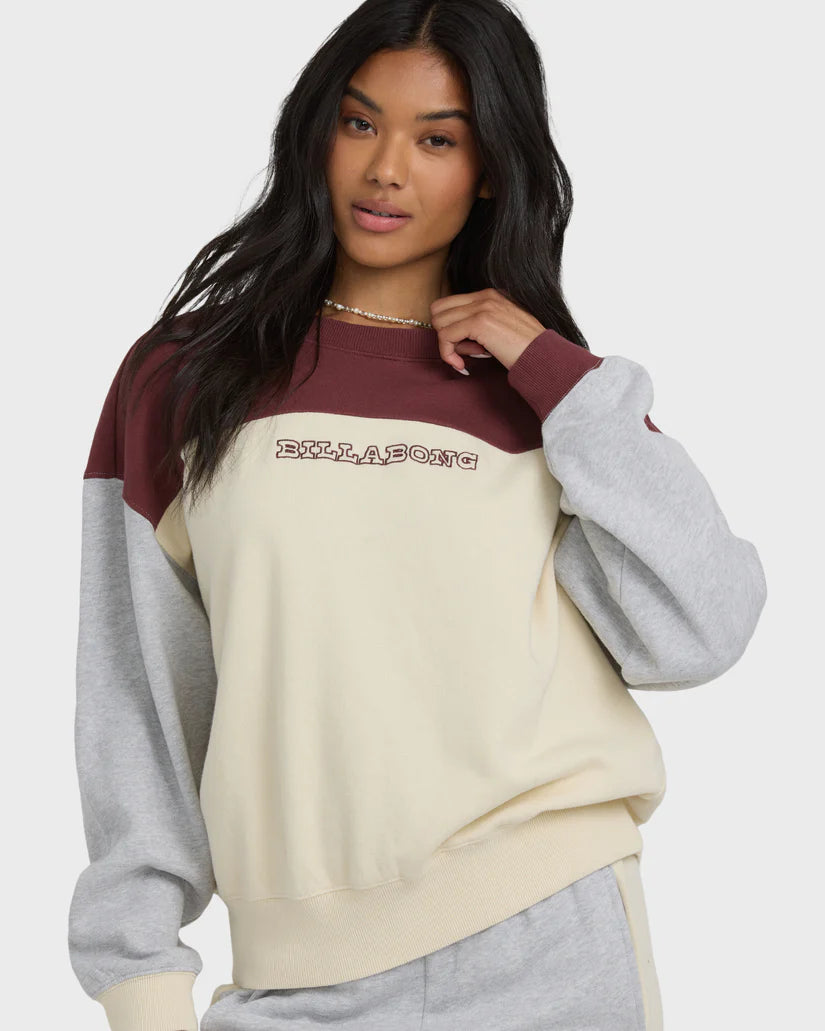 Billabong Women's Get It Kendal Crewneck Sweatshirt