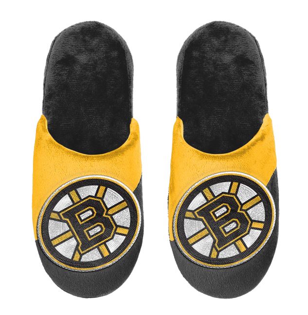 FOCO NHL Big Logo Adult Slippers - Boston Bruins
