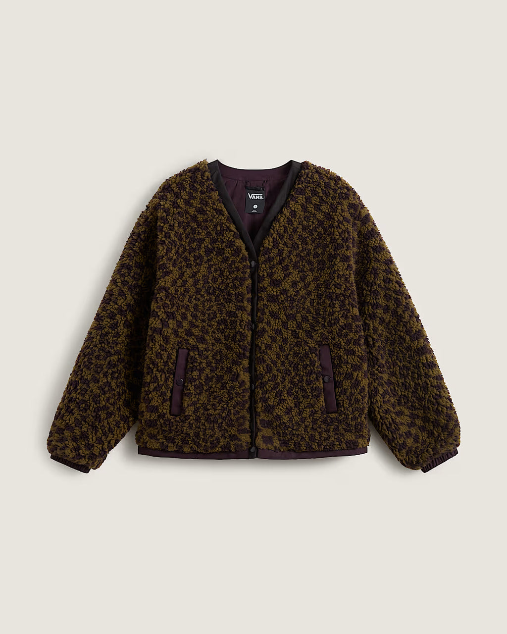 Vans Suffolk Cheetah Check Women's Pile Coat