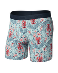 Saxx Men’s Smooth Luxe Micro Modal Boxer Brief - Lobster Flourish Mint