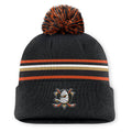 Fanatics Authentic Pro Rink 13 Cuffed Knit Beanie with Pom- Anaheim Ducks