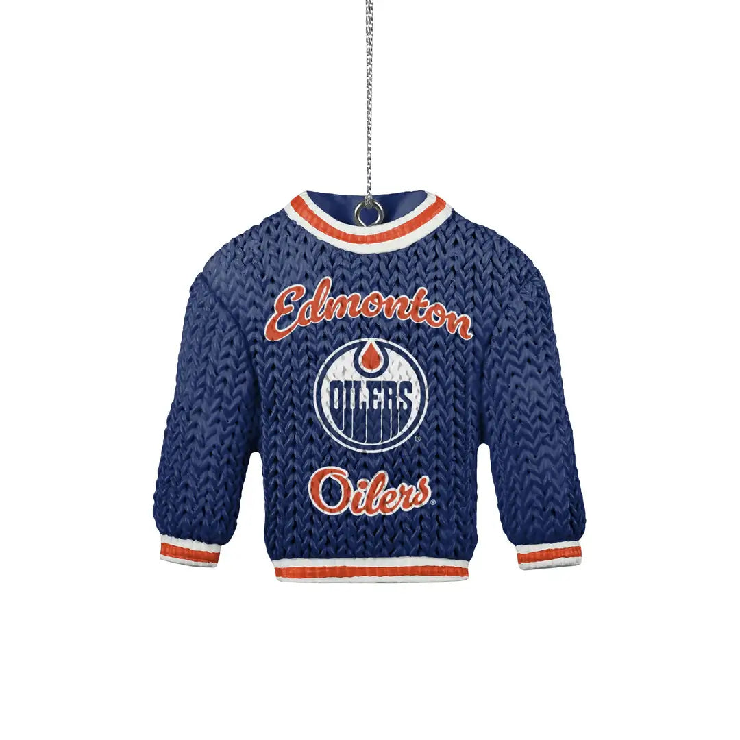 FOCO NHL Hockey Sweater Ornament- Edmonton Oilers